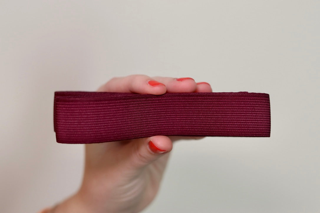 1" Burgundy Hat Band