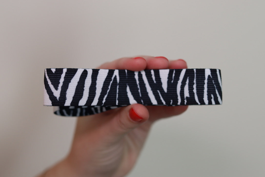 1" Zebra Hat Band